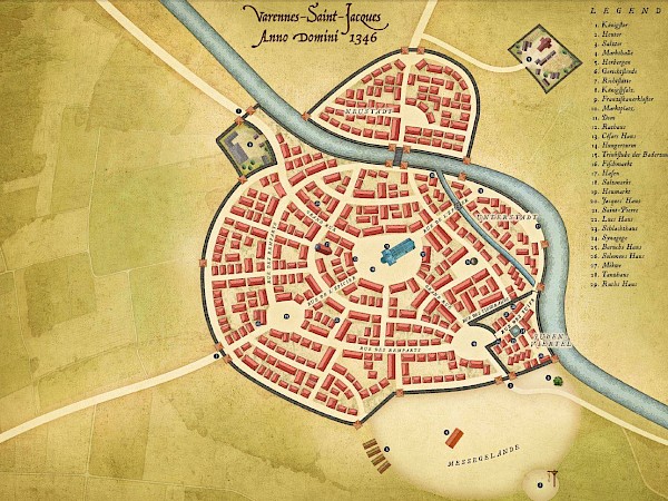 Stadtplan von Varennes-Saint-Jacques